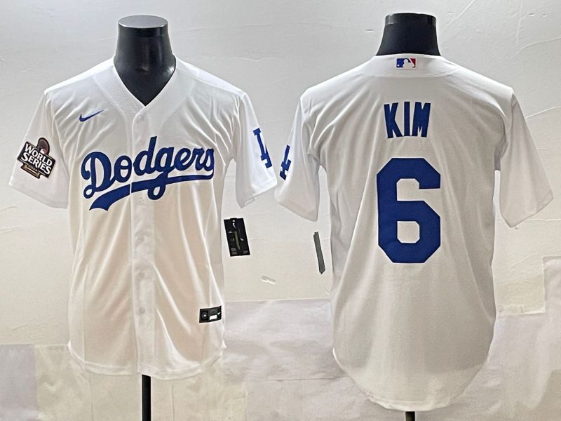 Men 2025 Los Angeles Dodgers #6 H.S.Kim White Game Nike MLB Jersey style 18